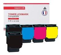 TONER CS417 CX 417 CX 517 CS517 CS417 CX 417 CX 517 CS517 Noir + Cyan + Magenta + Jaune x 4 Compatible pour LEXMARK-NOPAN-INK CS417DN CX417DE CX517DE CS517DE G