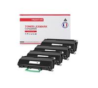 TONER E460X11E E460X11E Noir x 4 Compatible pour LEXMARK- Lexmark E460 E460DN E460DW Optra E460DN Optra E460DW Optra E460 Series