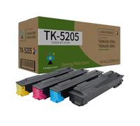 Toner Exp Cartouches de toner compatibles avec Kyocera TK-5205 CMYK à haut rendement, K : 18 000 pages ; C/M/Y : 12 000 pages