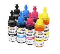 TONER EXPERTE® 8 x 100 ML (2 Set) Universelles Recharge d'encre Remplacement pour Canon HP EPSON Brother Dell RICOH Compatible avec Cartouches et système CISS | Haute Qualité