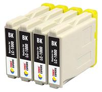 TONER EXPERTE LC1000 4 Noir Cartouches d'encre compatibles pour Brother DCP-130C DCP-135C DCP-150C DCP-330C DCP-350C DCP-357C DCP-540CN DCP-560CN DCP-770CW FAX-1460 FAX-2840 | Grande Capacité