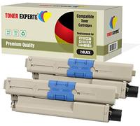 TONER EXPERTE Pack 2 Compatibles 44469803 Noir Cartouches de Toner pour Oki C310dn C330dn C331dn C510dn C511dn C530dn C531dn MC351 MC361 MC361dn MC362dn MC561dn MC562dn MC562w