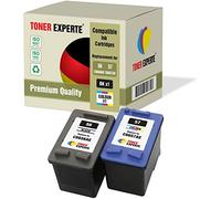 TONER EXPERTE Pack 2 XL Cartouches d'encre compatibles pour HP 56 57 C6656AE C6657AE Photosmart 7260 7350 7450 7660 7762 7960 C4180 C4280 C5280 Deskjet 5150 5550 Officejet 5610 4215 (Noir, Couleur)