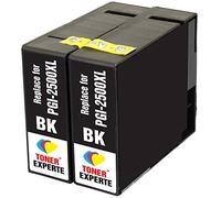 TONER EXPERTE PGI-2500XL PGI-2500XLBK 2 Noir Cartouches d'encre compatibles pour Canon MAXIFY MB5350 iB4050 MB5050 MB5150 MB5450 iB4150 MB5455 MB5155 9254B001 | Grande Capacité (2500 Pages)