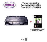 Toner générique ML1210D3 pour imprimante Samsung ML 1010, 1020M, 1210, 1220M, 1250, 1430+ 10f A6 brillantes -T3AZUR G