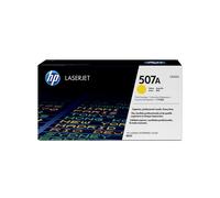Toner HP LaserJet 507A Jaune (CE402A) Original – Rendement Standard 6000 pages – Technologie d'impression Laser – 14% matériaux recyclés – Dimensions 390x164x206mm