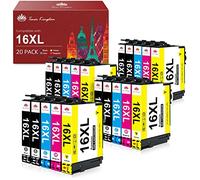 Toner Kindom 16 XL Compatible Cartouche d'encre Remplacement pour Epson 16XL pour Epson Workforce WF-2510 WF-2630 WF-2750 WF-2760 WF-2660 WF-2530 WF-2540 (8 Noir 4 Cyan 4 Magenta 4 Jaune)