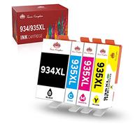 Toner Kingdom 934 XL 935 XL Cartouches d'encre Compatibles pour HP 934XL 935XL pour HP Officejet Pro 6230 6830 6835 pour HP OfficeJet 6820 6812 6815 6220 (Noir Cyan Magenta Jaune, 4 Pack)