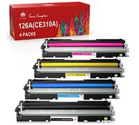 Toner Kingdom Cartouche de Toner Compatibles avec HP 126A CE310A CE311A CE312A CE313A CF350A pour HP LaserJet Pro 100 Color MFP M175 M175A M175nw M275nw M176 M176fn M177 M177fw CP1025nw (4 Packs)