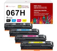 Toner Kingdom Compatible Canon 067H 067 Toner Cartridge Set 4 Pack Replacement for Canon 067H Toner Compatible for Color ImageClass MF656Cdw LBP632Cdw MF653Cdw MF654Cdw LBP633Cdw MF650C LBP630C Toner