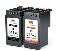 Toner Kingdom Compatible PG-545XL CL-546XL Remplacement pour Cartouches d'encre Canon 545 546 XL pour Canon Pixma TS3350 MG2950 MG2550 TS3150 TS3450 TR4550 TR4650 MX495 MG2555S (1 Noir, 1 Tricolore)