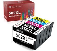 Toner Kingdom Epson 502XL Cartouches d'encre de Rechange compatibles avec Epson Expression Home XP-5100 XP-5105 XP-5150 XP-5155, Epson Workforce WF-2865DWF WF-2860DWF WF-2880DWF WF-2885DWF (5 paquets)