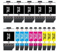 Toner Kingdom Lot de 27 Cartouches d'encre compatibles avec Epson Workforce WF-7620 WF-7710 WF-7610 WF-3640 WF-7210 WF-7715 WF-3620 WF-7110 WF-7720 (6 Noires, 3 Magenta, 3 Cyan 3 Jaune)