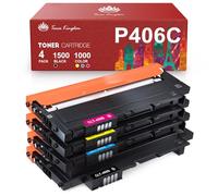 Toner Kingdom CLT-P406C CLT-K406S Lot de 4 Toners compatibles avec Samsung CLX 3305 Noir Samsung CLP 365 Toner Samsung Xpress C460W C460FW pour Toner Samsung C460 C410W CLX 3300 CLX 3305W CLP 360