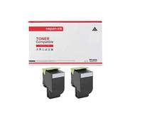 TONER MC2535 C232K0 MC 2535 Noir x 2 Compatible pour LEXMARK- C 2325dw, C 2425dw, C 2535dw, MC 2325adw, MC 2425adw, MC 2535adwe, MC 2640adwe.