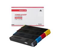 TONER MX23GTBA MX23GTBA + MX23GTCA + MX23GTMA + MX23GTYA Noir + Cyan + Magenta + Yellow x 4 Compatible pour SHARP- Sarp MX-2010 U MX-2310 F MX-2310 N