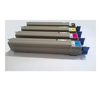 Toner OKI 43837105, 6, 7, 8 pour ES3640a3 ES3640pro ES 3640 a3 Pro MFP - Noir, Jaune, Magenta, Cyan - 16.500 Pages - Régénéré Made in Italy