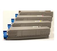Toner OKI 44059253 4 5 6 pour MC861 n dn cdtn MC 861 - Noir, Jaune, Magenta, Cyan - 10.000 Pages - Régénéré Made in Italy
