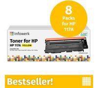 Toner pour HP 117A, Jaune, 8 pièces