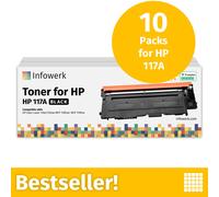 Toner pour HP 117A, Noir, 10 pièces