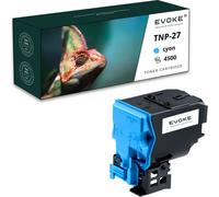 Toner pour Konica Minolta A0X-TNP27C A0X5453 bleu (cyan) | Remplacement pour C25 Ineo+ 25