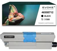 Toner pour OKI 46-C332XB 46508712 Noir (black) | Remplacement pour C 332 DN 332 DNw MC 332dn 363 DN 363 DNW MC 363 N