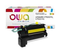 Toner remanufacturé OWA - haute capacité - Jaune - pour LEXMARK C792X2YG, C792X1YG