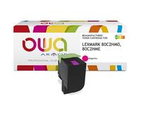 Toner remanufacturé OWA - haute capacité - Magenta - pour LEXMARK 80C2HM0, 80C2HME