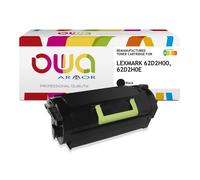 Toner remanufacturé OWA - haute capacité - Noir - pour LEXMARK 62D2H00, 62D2H0E