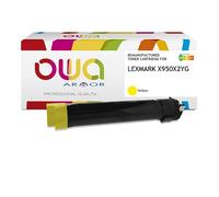 Toner remanufacturé OWA - standard - Jaune - pour LEXMARK X950X2YG