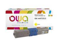 Toner remanufacturé OWA - standard - Jaune - pour OKI 44973533