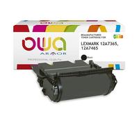 Toner remanufacturé OWA - standard - Noir - pour LEXMARK 12A7365, 12A7465