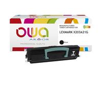 Toner remanufacturé OWA - standard - Noir - pour LEXMARK X203A21G, X203A11G