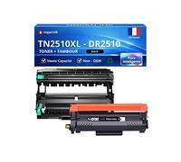 Toner + Tambour compatibles pour Brother TN2510XL + DR2510 Noir 3000 Pages + 15000 Pages