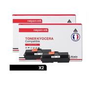 TONER TK170 TK170 Noir x 2 Compatible pour KYOCERA- Kyocera ECOSYS P 2100 Series Kyocera ECOSYS P 2135 d Kyocera ECOSYS P 2135 dn Kyocera FS-1320 D