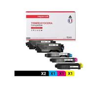 TONER TK5150K TK5150K Noir x2 + Cyan + Magenta + Jaune x 5 Compatible pour KYOCERA- Kyocera ECOSYS M 6035 cidn Kyocera ECOSYS M 6535 cidn Kyocera