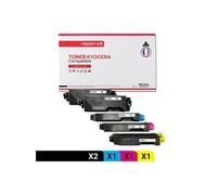 TONER TK5160K TK5160K Noir x2 + Cyan + Magenta + Jaune x 5 Compatible pour KYOCERA- Kyocera Ecosys ECOSYS P 7040 cdn
