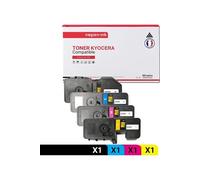 TONER TK5220K TK5220K Noir + Cyan + Magenta + Jaune x 4 Compatible pour KYOCERA- Kyocera ECOSYS M 5521 cdn Kyocera ECOSYS M 5521 cdw Kyocera ECOSYS P