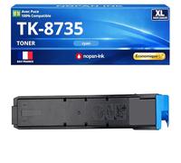 Toner TK8735 TK 8735 TK8735C TK 8735C 1T02XNCNL0 Compatible pour Kyocera 7052 8052 Cyan Haute capacité avec Puce 40000 Pages