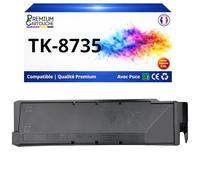 Toner TK8735 TK 8735 TK8735K TK 8735K 1T02XN0NL0 Compatible pour Kyocera 7052 8052 Noir Haute capacité avec Puce 85000 Pages