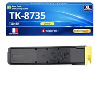 Toner TK8735 TK 8735 TK8735Y TK 8735Y 1T02XNANL0 Compatible pour Kyocera 7052 8052 Jaune Haute capacité avec Puce 40000 Pages