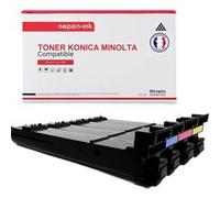 TONER TN-210 8938-509 + 8938-512 + 8938-511 + 8938-510 Noir + Cyan + Magenta + Jaune x 4 Compatible pour KONICA MINOLTA-NOPAN-INK Konica Minolta Bizhub C240, 250, 250 P, 252, 252 P NECIT25C2, IT25C3 O