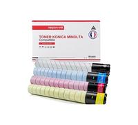 TONER TN-221 A8K3150 + A8K3450 + A8K3350 + A8K3250 Noir + Cyan + Magenta + Jaune x 4 Compatible pour KONICA MINOLTA- Konica Minolta Bizhub C227 C287