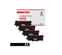 TONER TN 2220 TN2220 Noir x 4 Compatible pour Brother- Brother L-2135W 2220 2230 2240 2240L 2240D 2250DN 2250DNR 2270 2270DW 2275DW 2280DW, MFC-7240