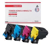 TONER TNP-22 A0X5152 + A0X5452 + A0X5352 + A0X5252 Noir + Cyan + Magenta + Jaune x 4 Compatible pour KONICA MINOLTA- Konica Minolta Bizhub C35, 35 P