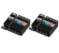 Tonercenter24 - 2 x PGI-525Bk / 2 x CLI-526Bk / 2 x CLI-526C / 2 x CLI-526M / 2 x CLI-526Y Compatible Cartouche d'Encre Set pour Canon Pixma IP4850, iP4800, iP4950, IX6550, IX6250 - AVEC PUCE