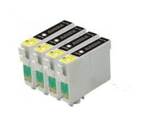 Tonercenter24 - 4 x Epson T1281 Noir Compatible Cartouche Encre pour EPSON STYLUS S22 SX125 SX130 SX235 SX420W SX425W SX435 BX305F BX305FW