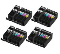 Tonercenter24 - 4 x PGI-525Bk / 4 x CLI-526Bk / 4 x CLI-526C / 4 x CLI-526M / 4 x CLI-526Y Compatible Cartouche d'Encre Set pour Canon Pixma IP4850, iP4800, iP4950, IX6550, IX6250 - AVEC PUCE