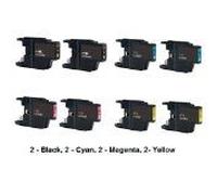 Tonercenter24 - Brother LC-1280 / LC-1240 / LC-1220 - 2 x Compatible Cartouche d'Encre SET pour Brother DCP J725DW / DCP J925DW/ DCP J525W