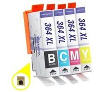 TONERMEDIA - x4 cartouches HP 364XL compatibles (1 Noir, 1 Cyan, 1 Magenta, 1 Jaune) Noir G